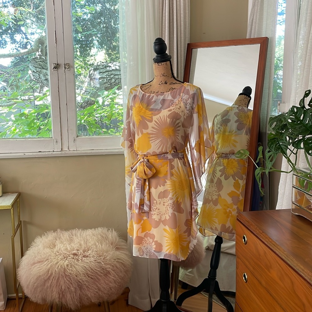 Trina Turk Sunflower Kaftan Dress